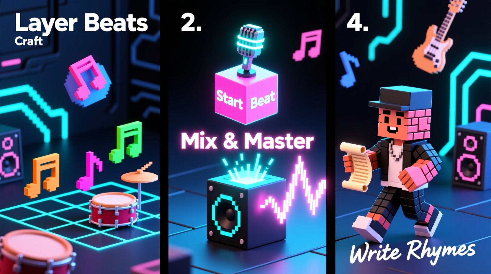 Visual step guide for hip hop creation in Infinite Craft