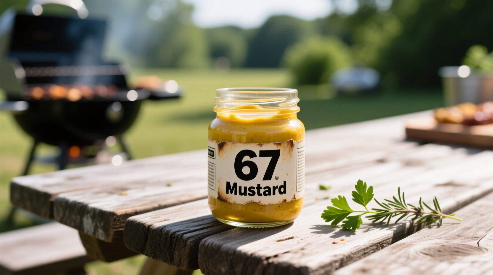 Seasonal summer BBQ context where mustard batch numbers become irrelevant once mixed into sauces