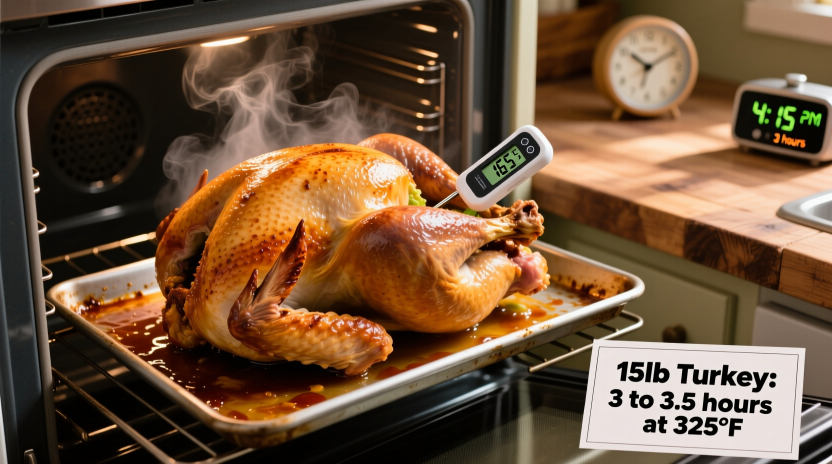 how long to cook a 15lb turkey