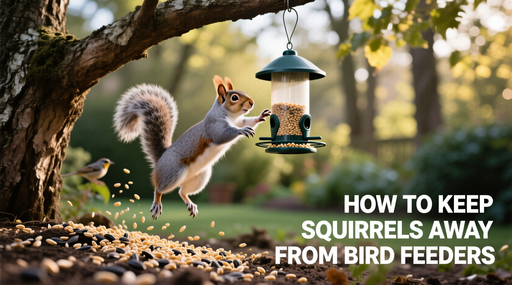 how to keep squirrels away from bird feeders