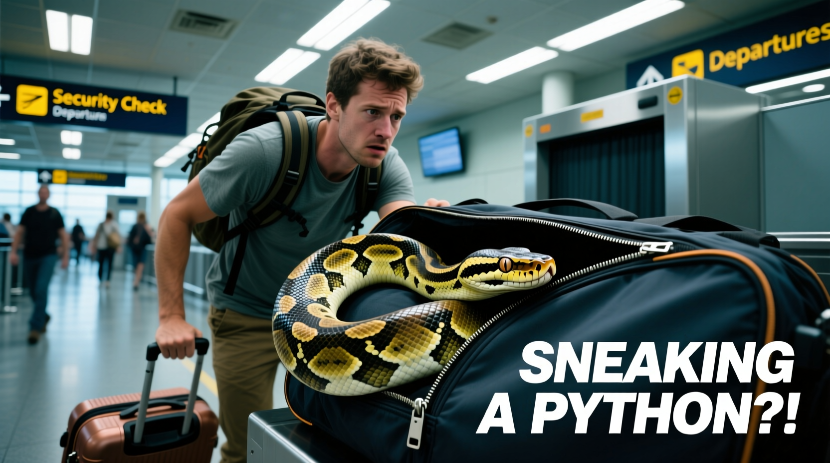 How to Get from Airport After a Passenger Tried to Sneak a Python: Transport Guide