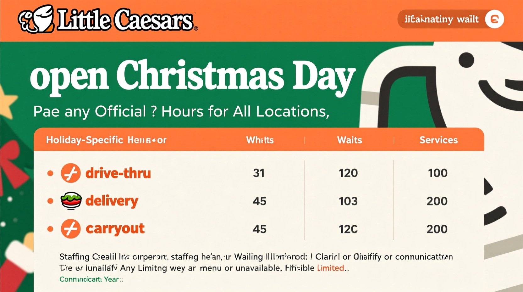 is little caesars pizza open on christmas