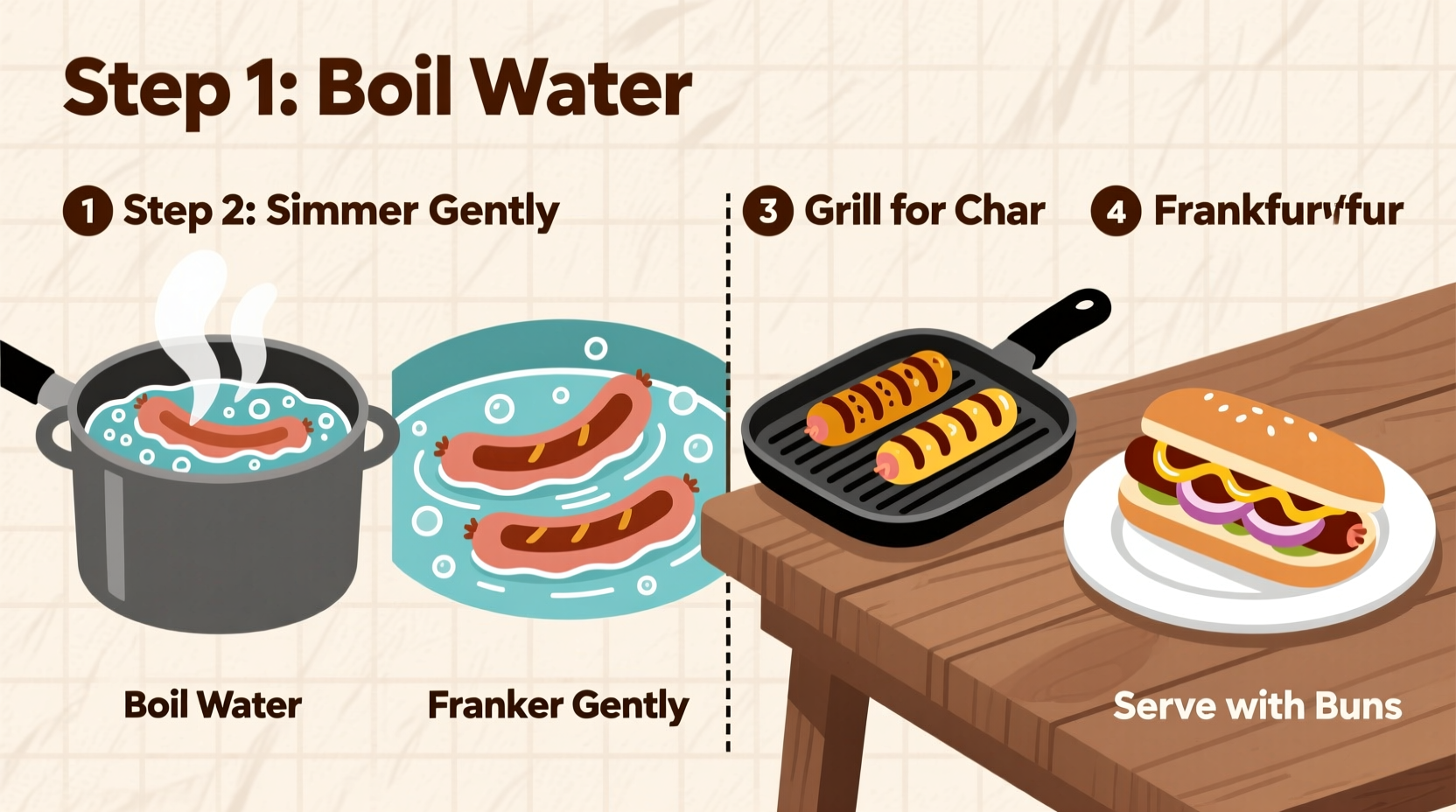 how to cook frankfurts