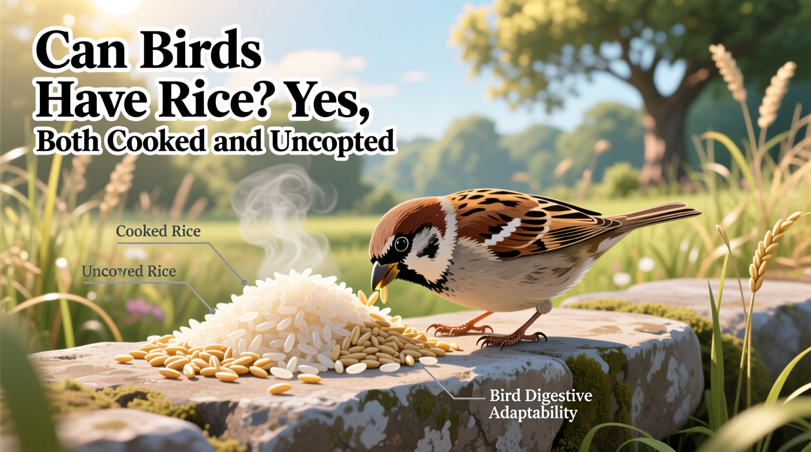 can birds have rice