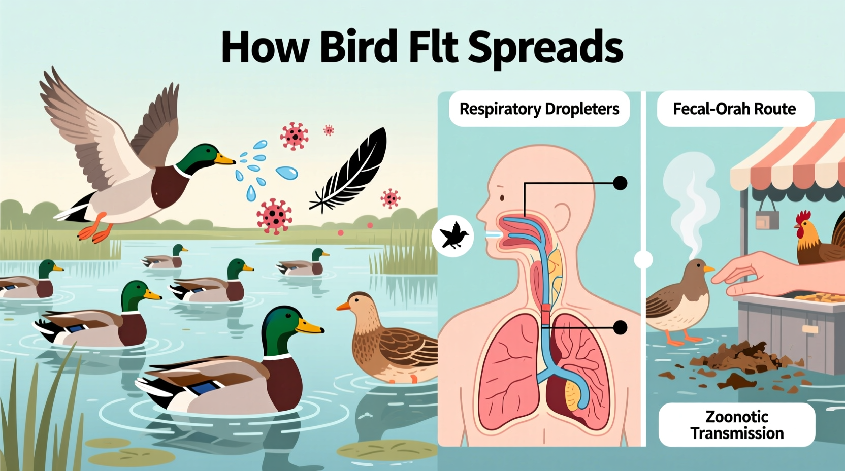 how is the bird flu transmitted