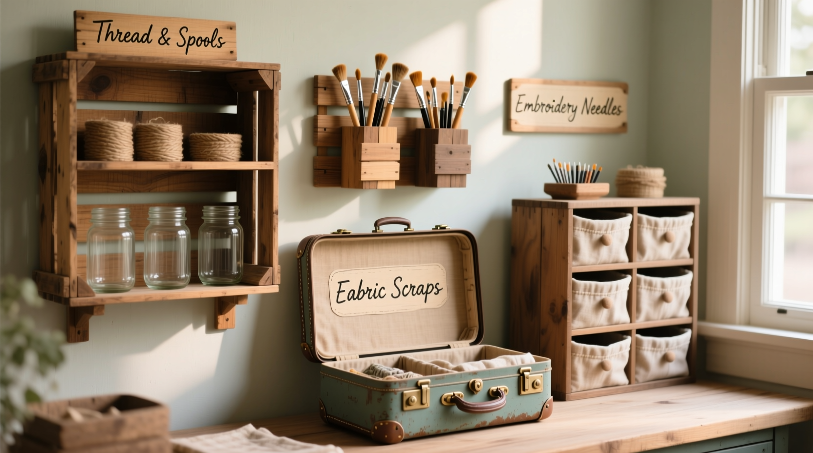 DIY craft storage solutions using repurposed materials