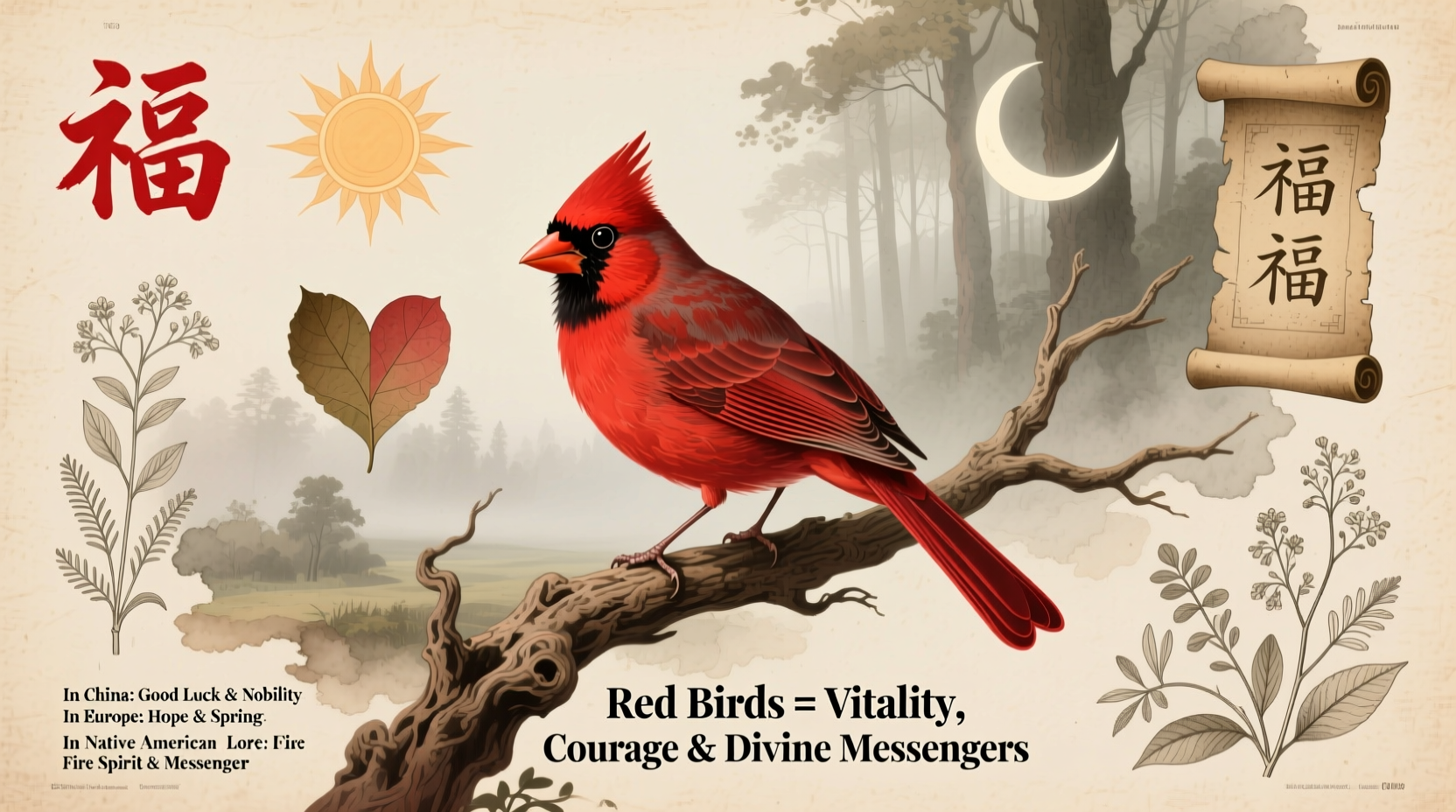 what do red birds symbolize