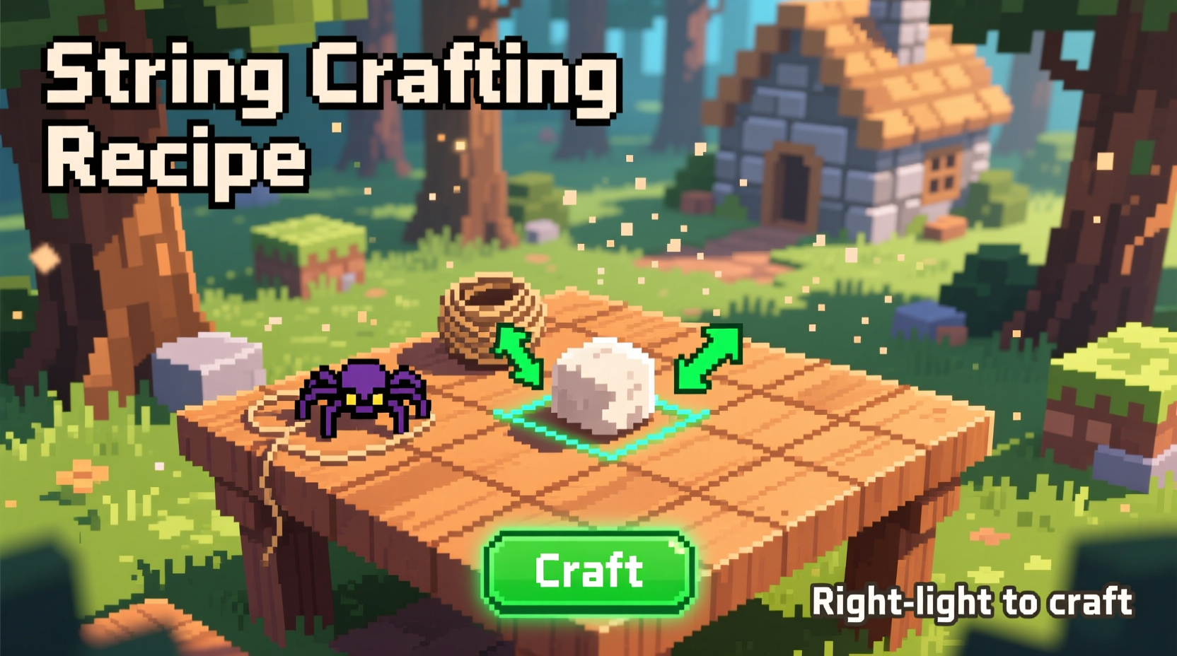 how to craft string in minecraft