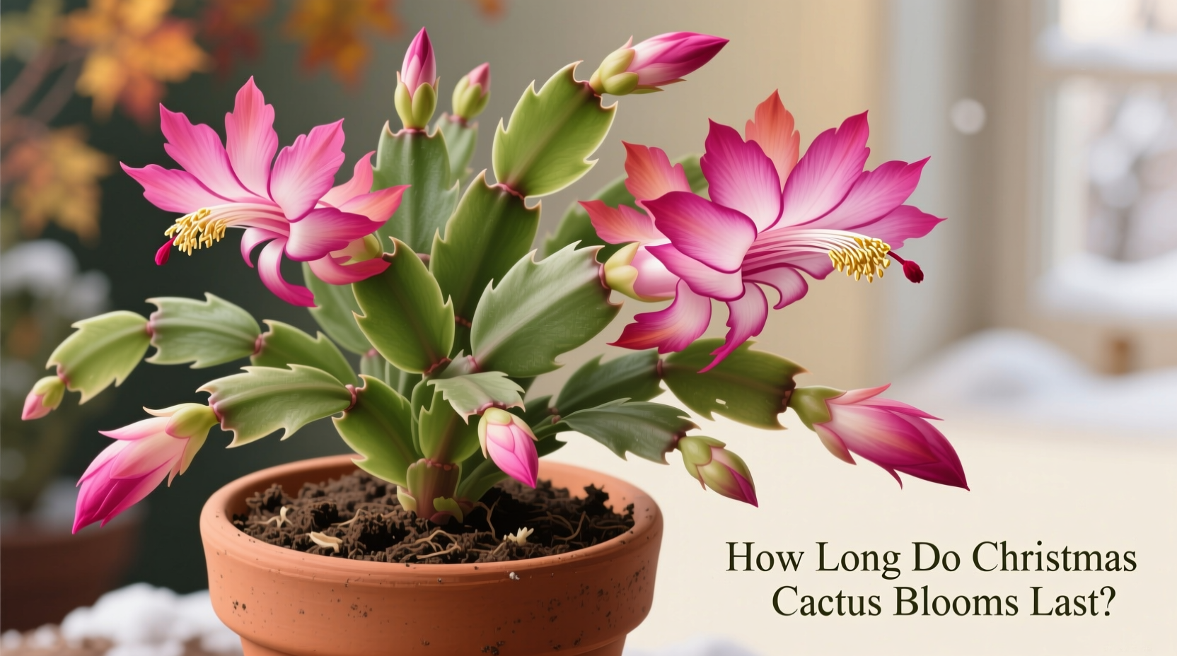 how long do christmas cactus blooms last