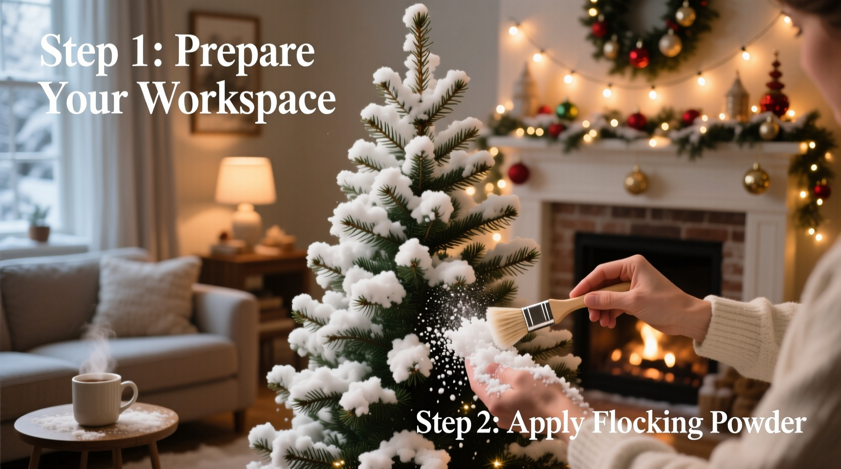 how to flocked christmas tree