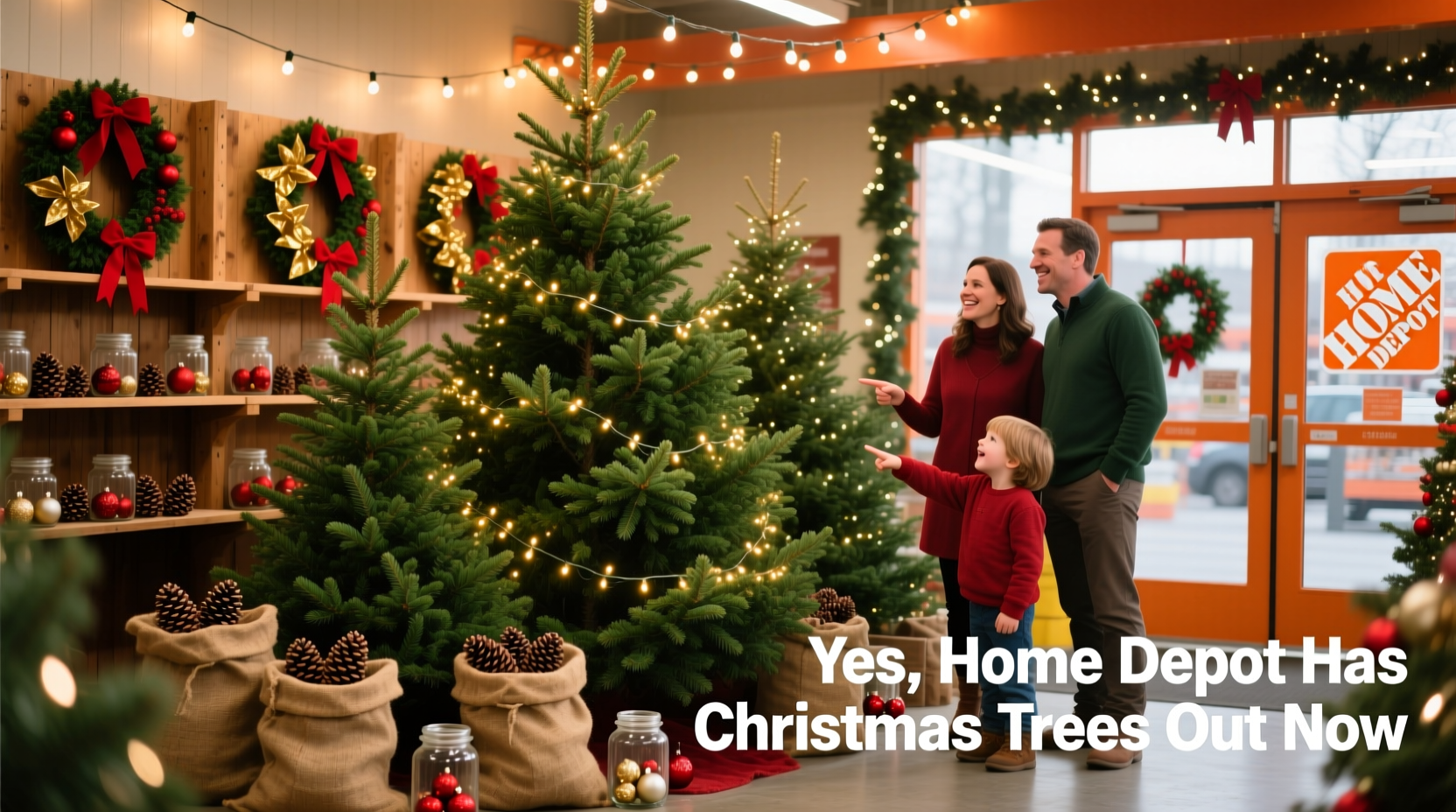does home depot have christmas trees out yet