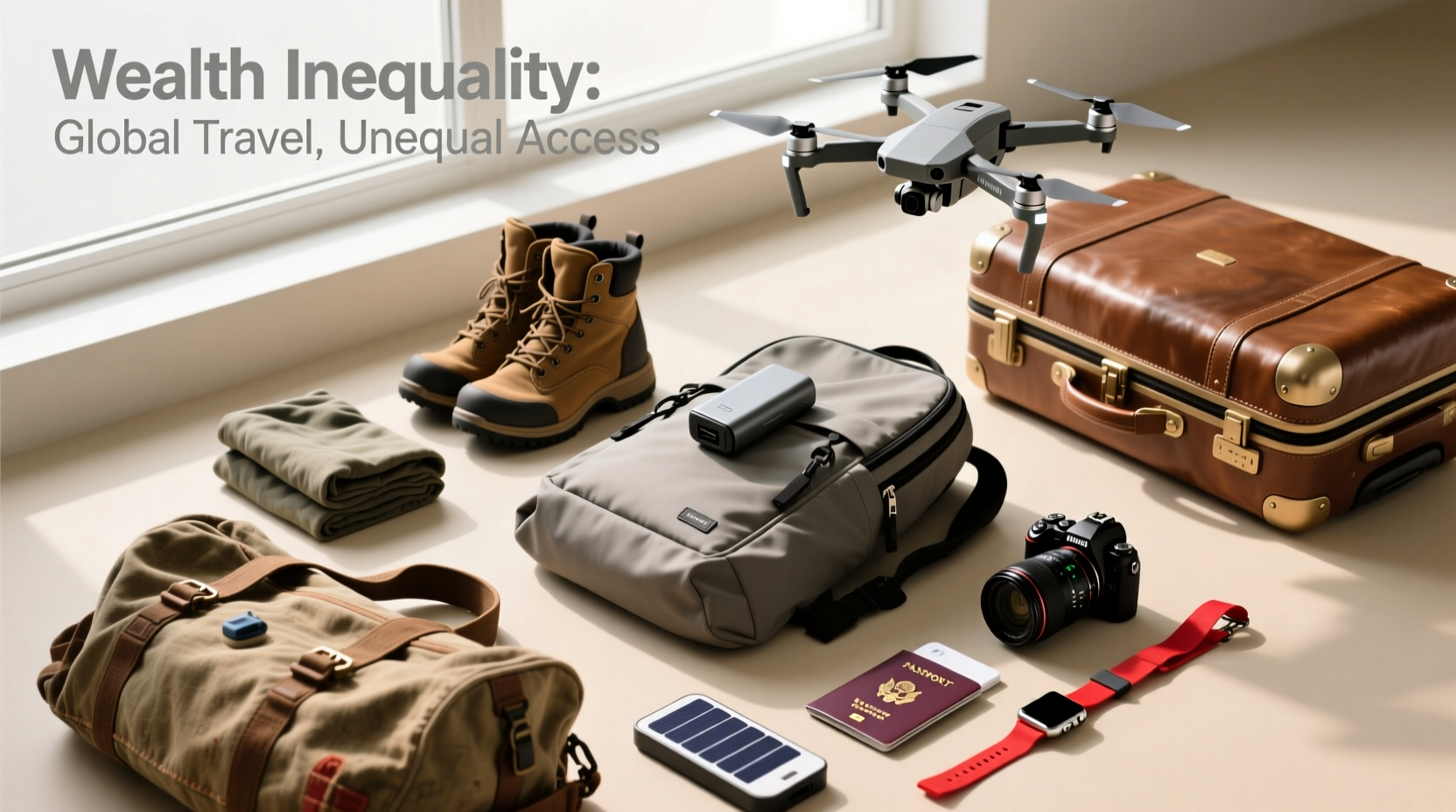 Drone Photo Wealth Inequality Around World: Travel Gear Guide