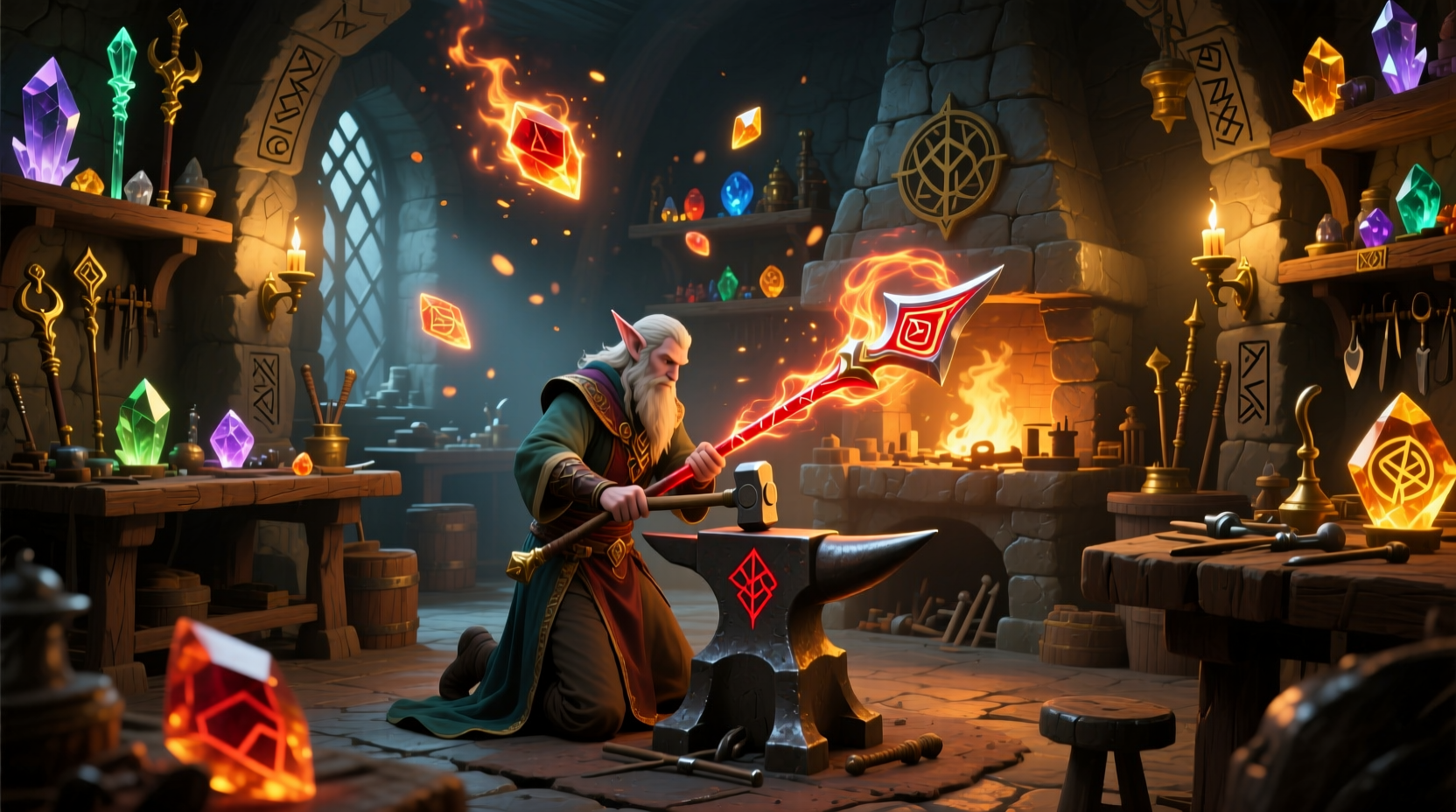 Crafting battlestaves in RuneScape 3 crafting guild