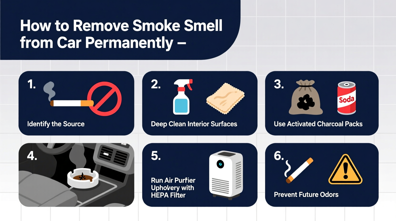 how to get smoke smell out of car