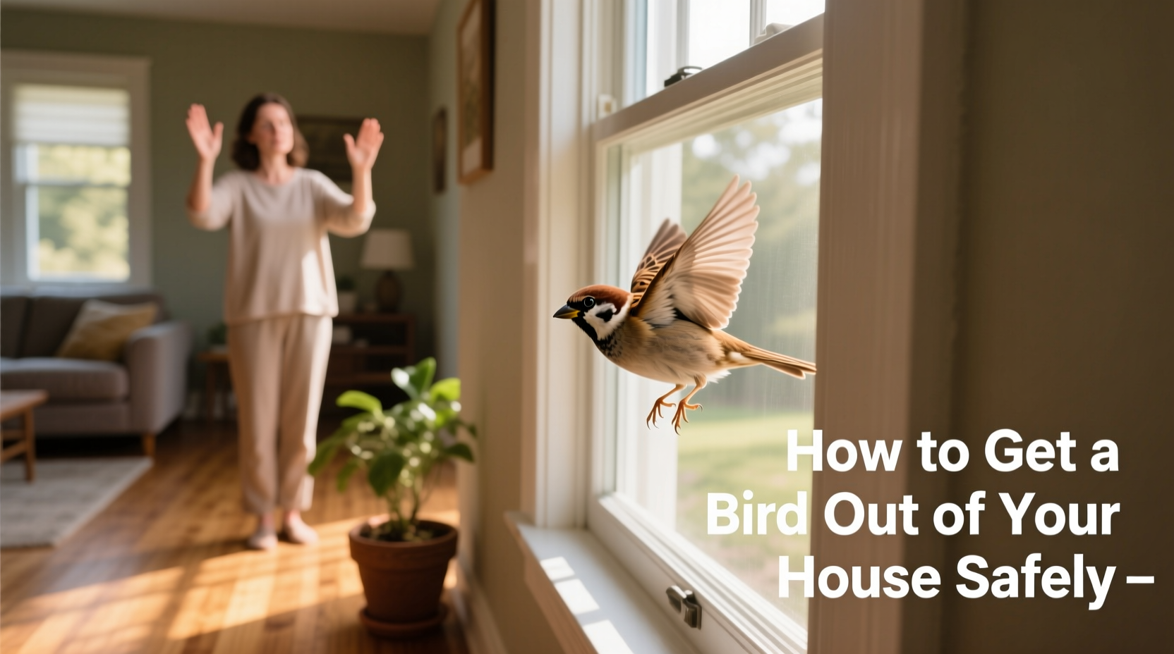 how do you get a bird out of your house