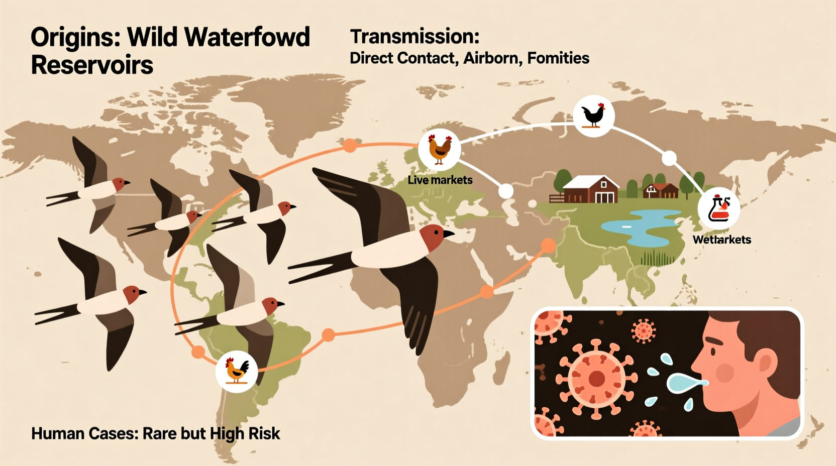 how did bird flu spread