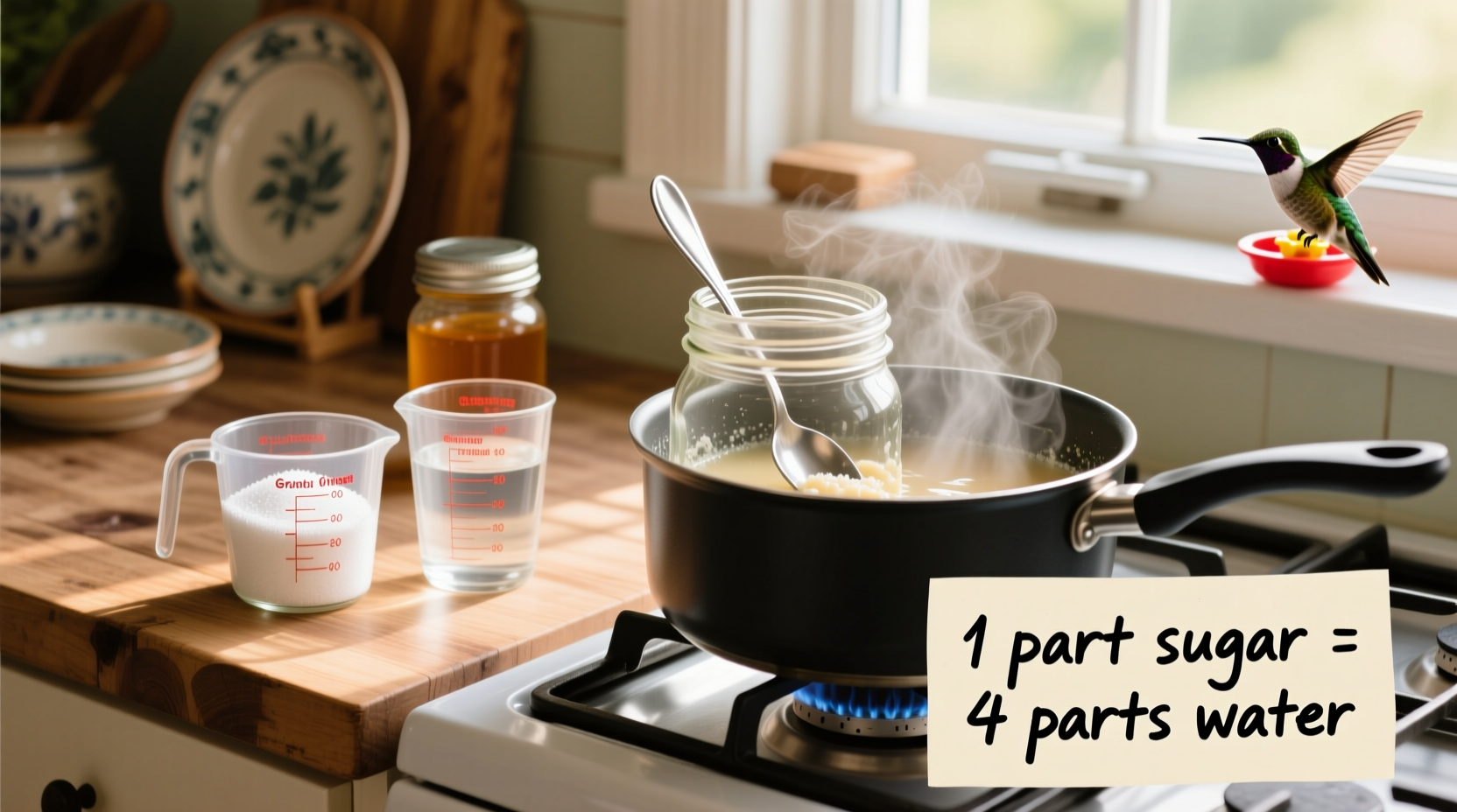 how to make humming bird food