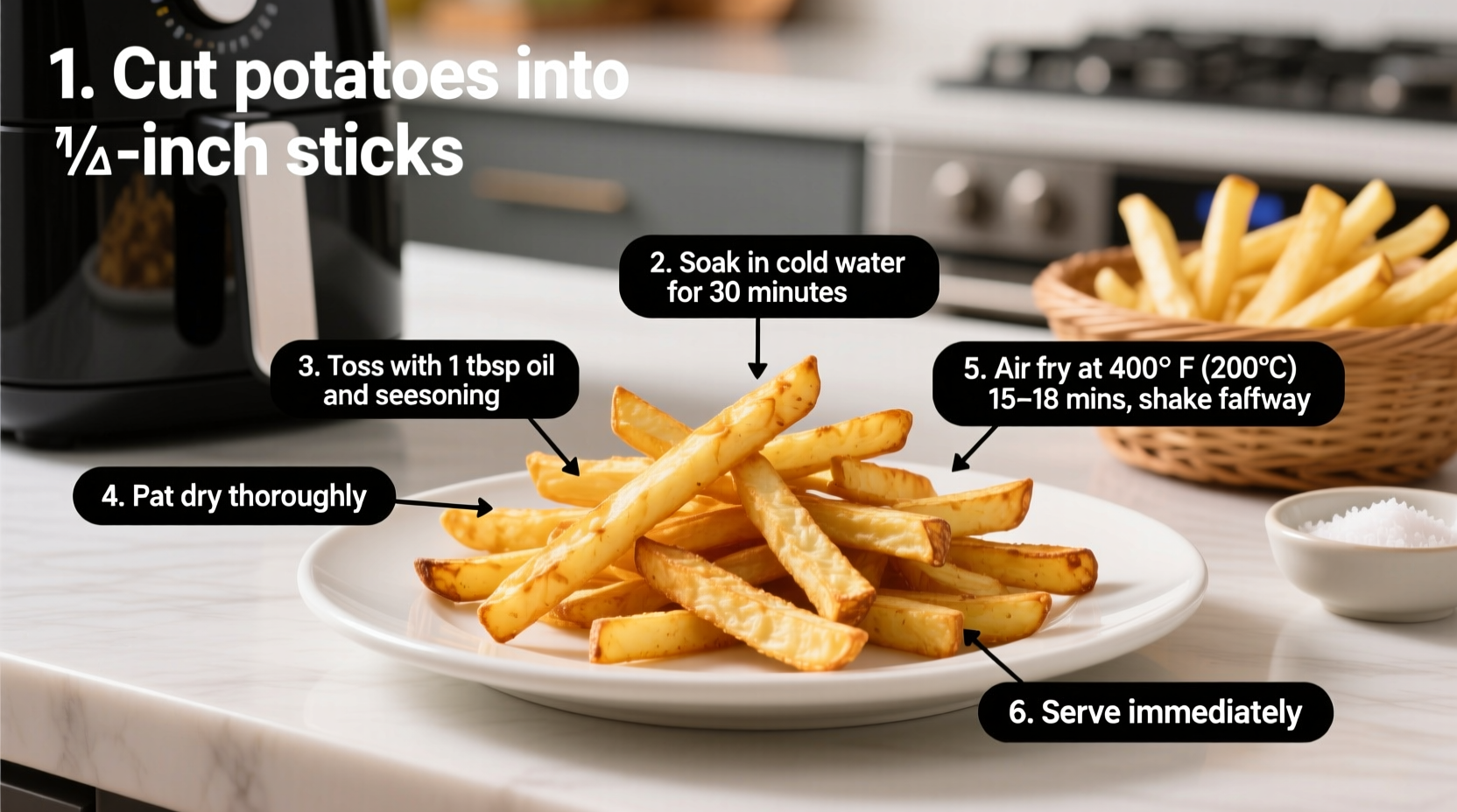 Perfect Air Fryer French Fries: Crispy Recipe in 20 Minutes