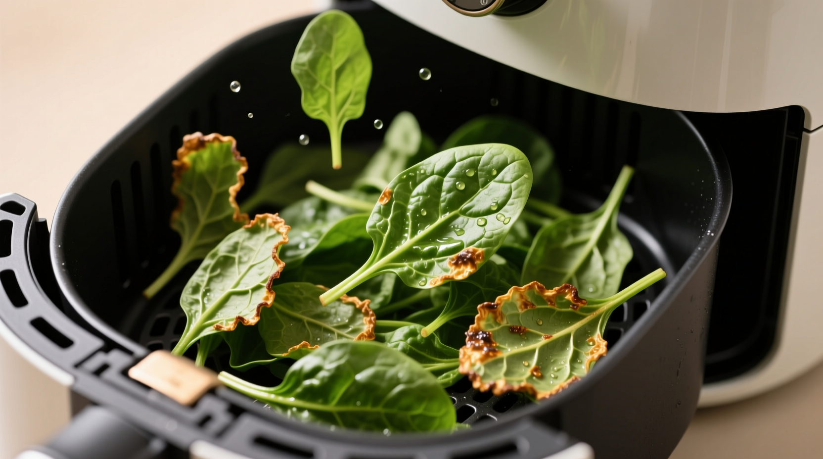 air fry spinach when it works and when it backfires