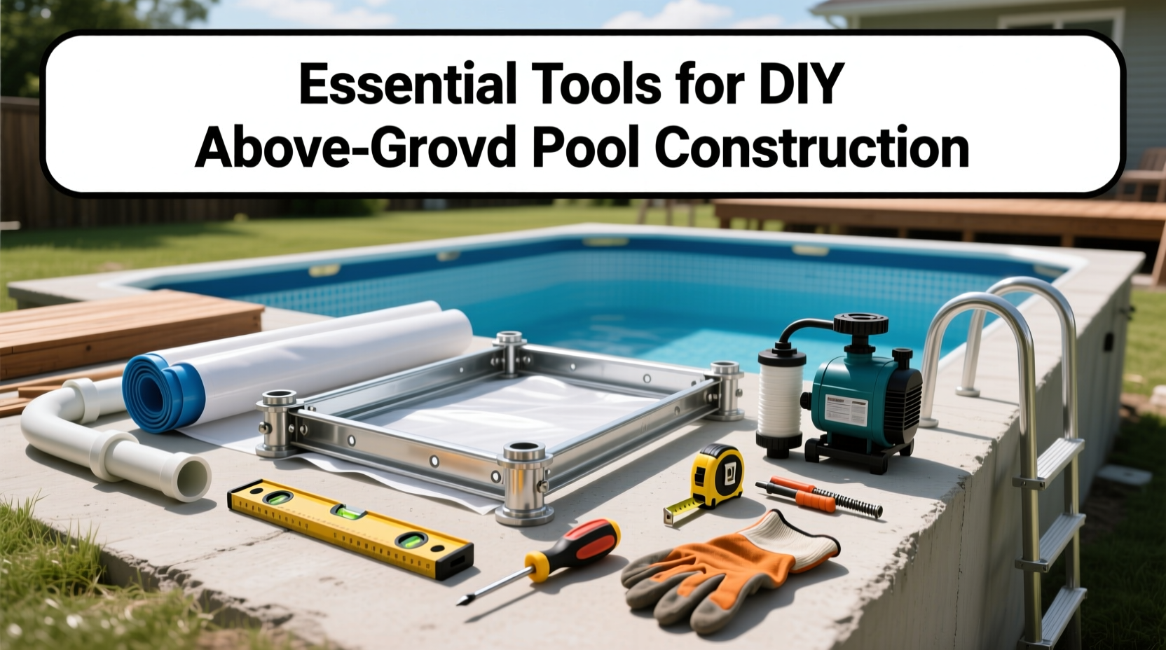 Essential tools for DIY above ground pool construction