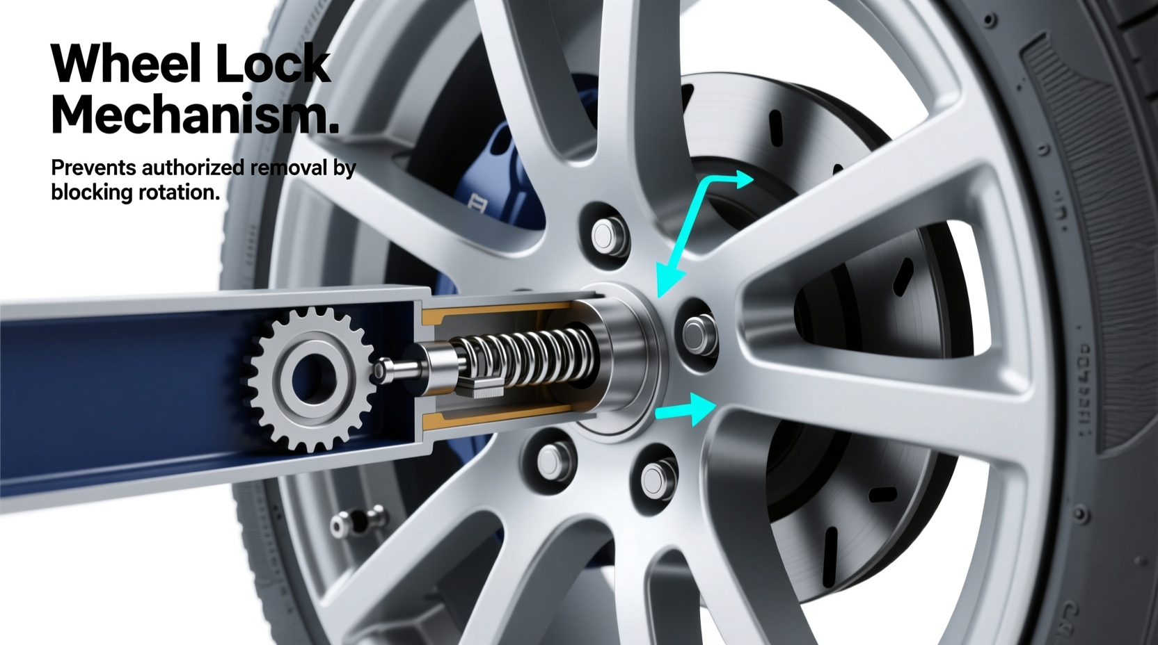 how does a car wheel lock work