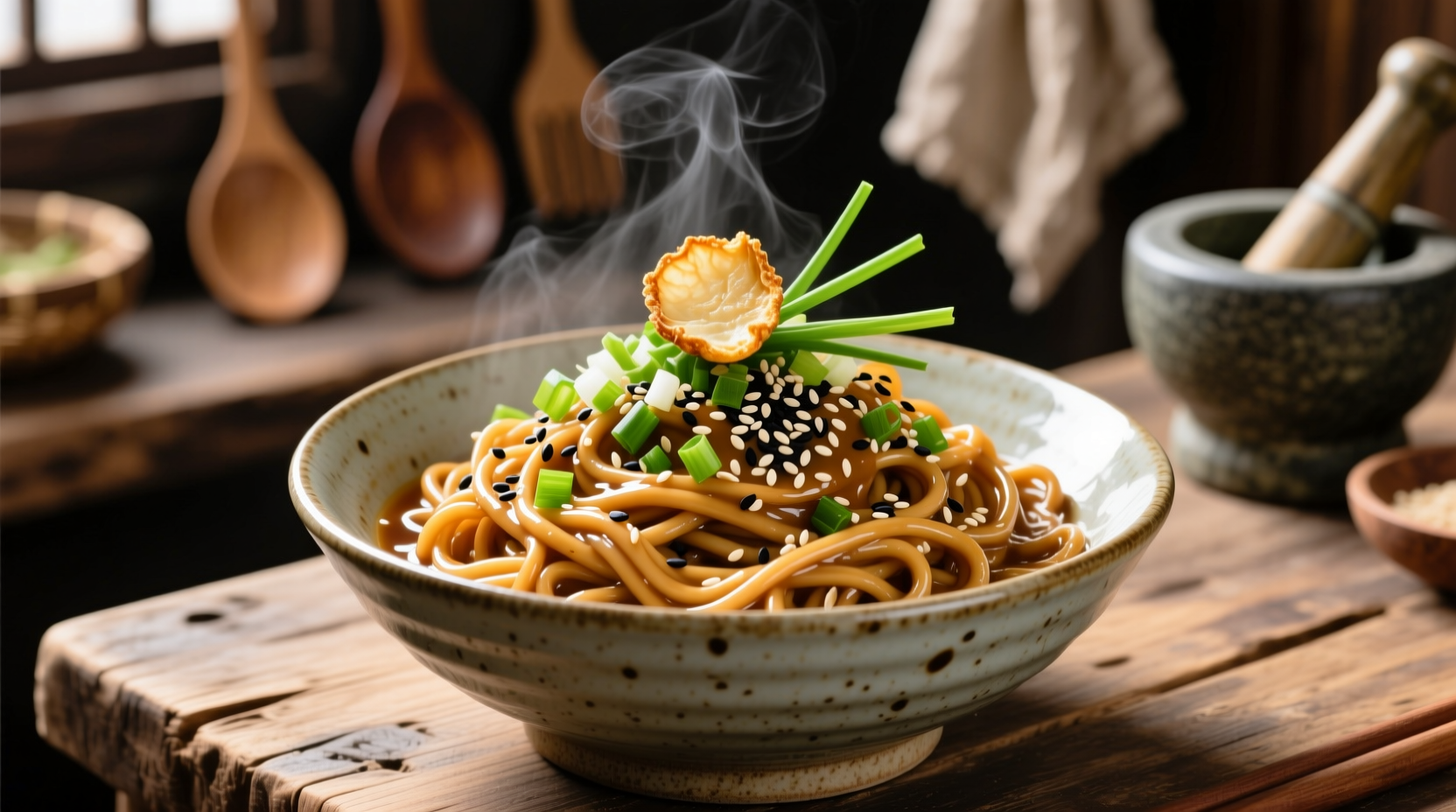 sesame noodle dish