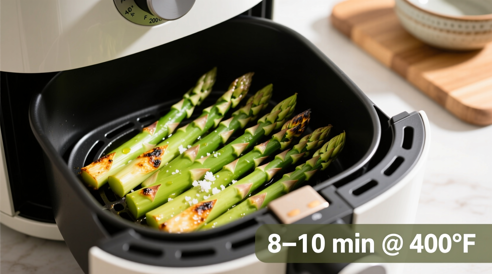 Perfect Air Fryer Asparagus: 8-12 Minutes at 400°F