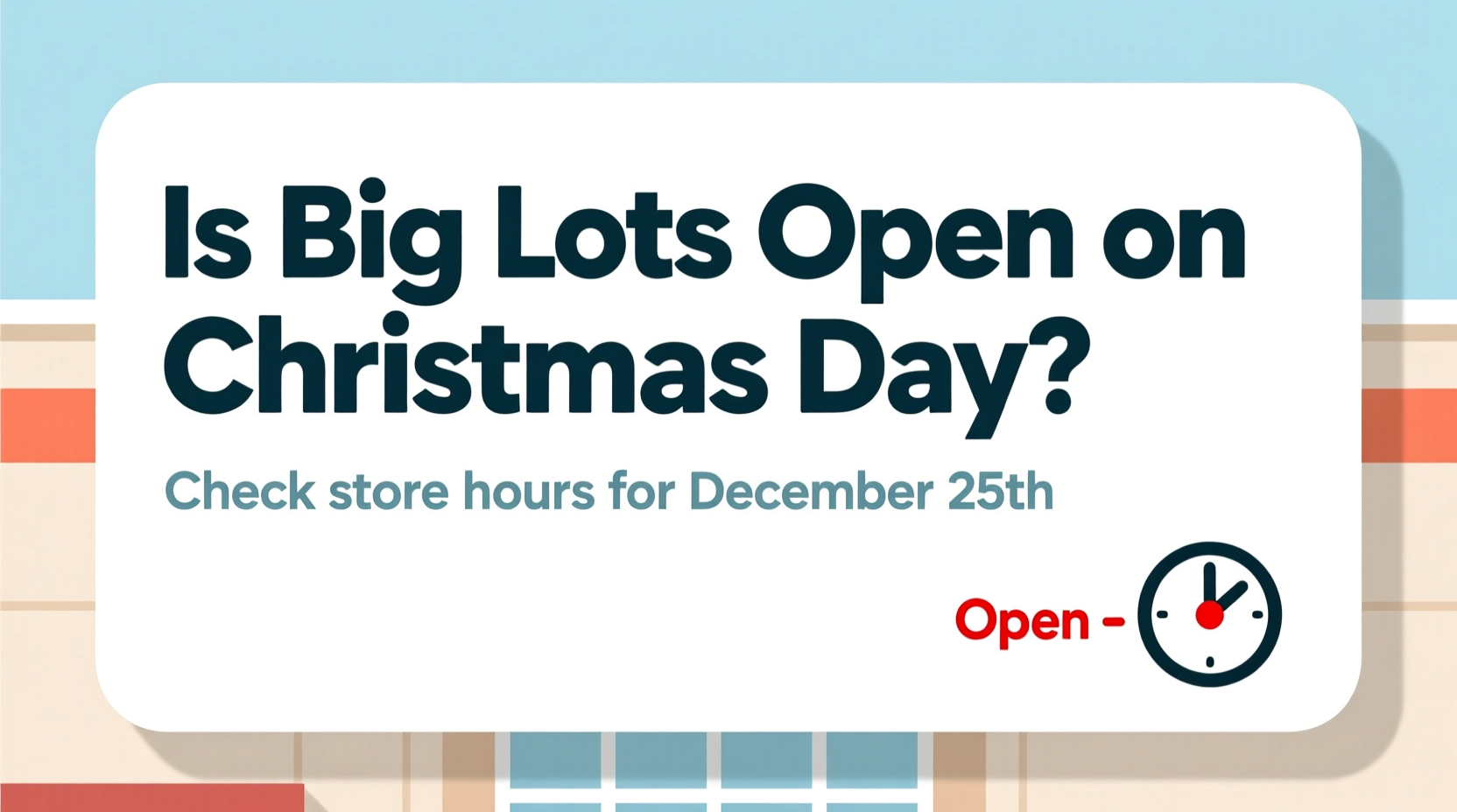 is big lots open on christmas