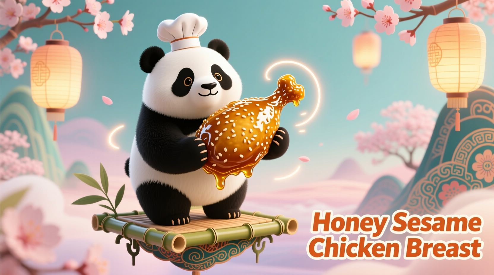honey sesame chicken breast panda