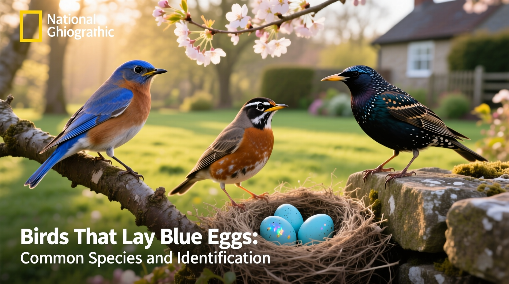 what bird has a blue egg