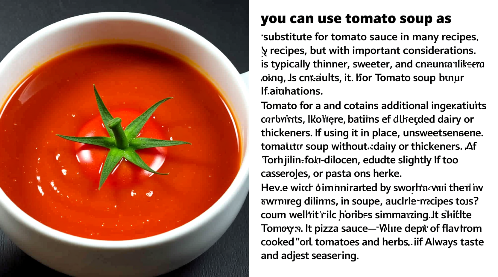 Tomato Soup Instead of Tomato Sauce: When It Works