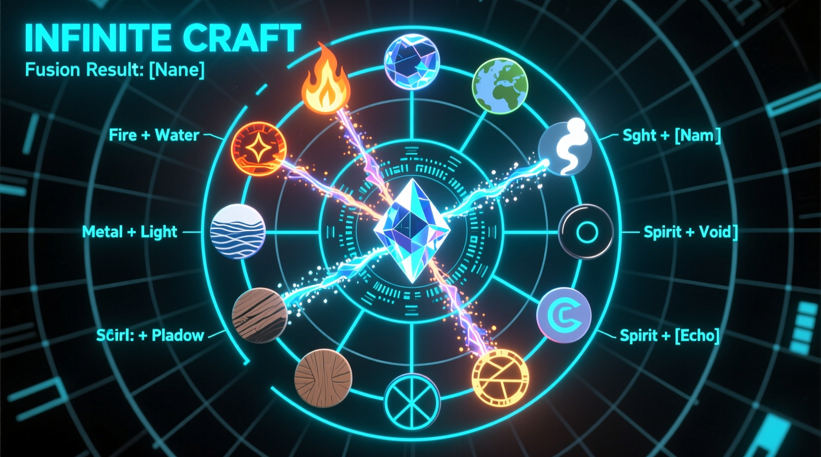 Advanced element combinations chart for Infinite Craft