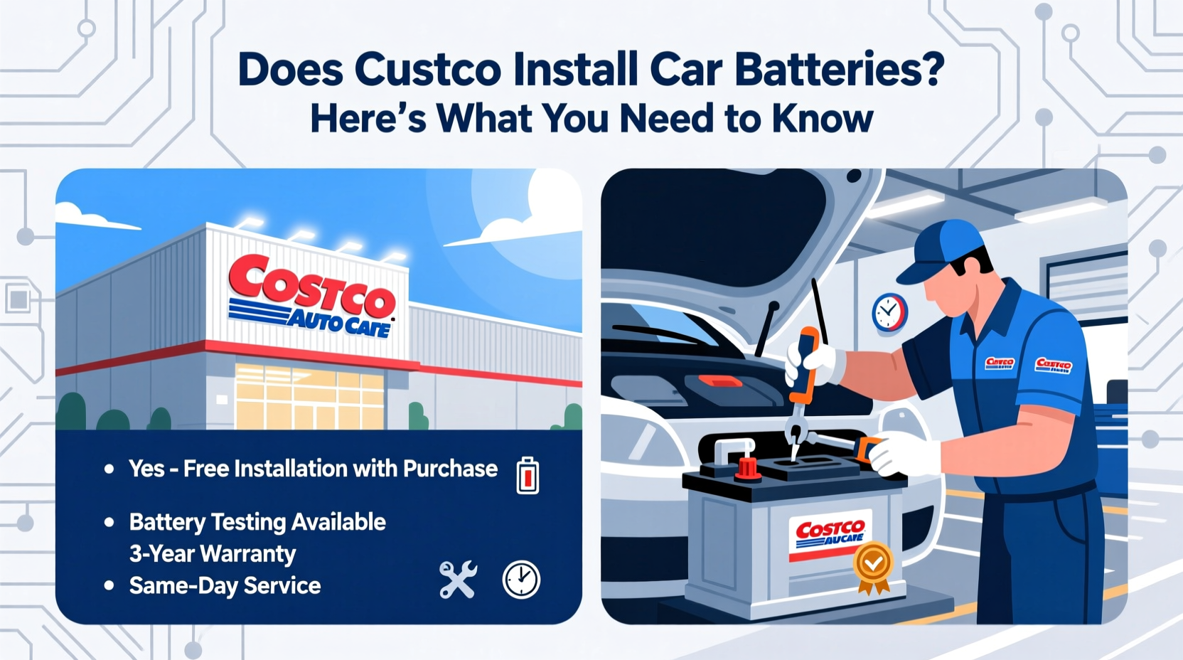 does costco install car batteries