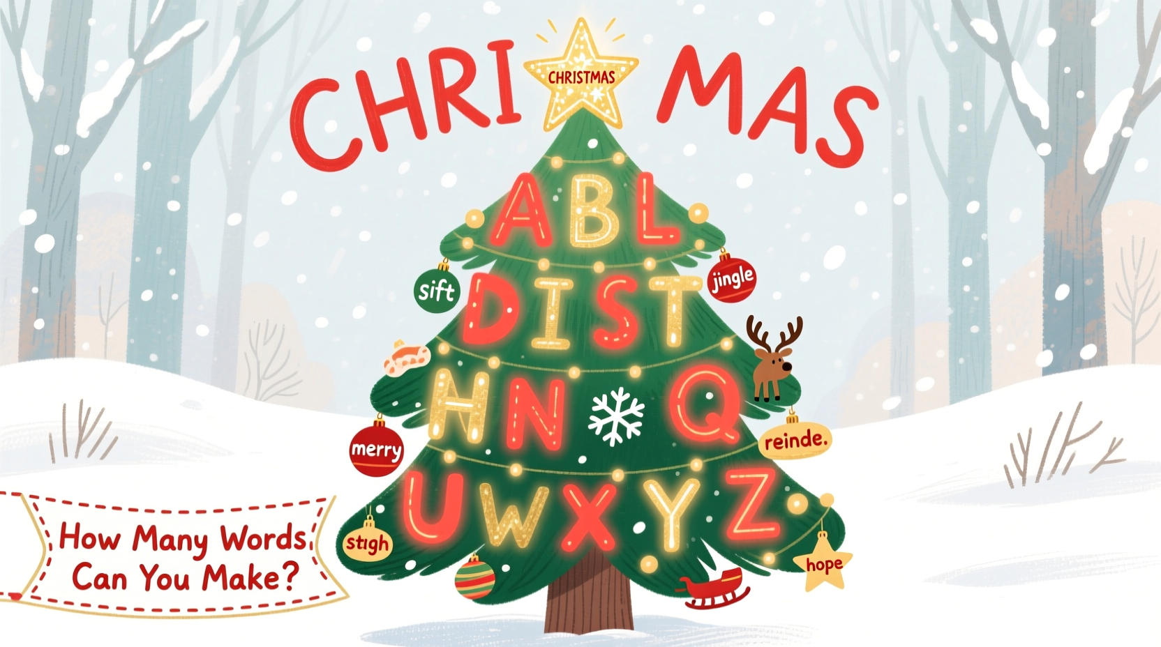 how many words can you make with christmas