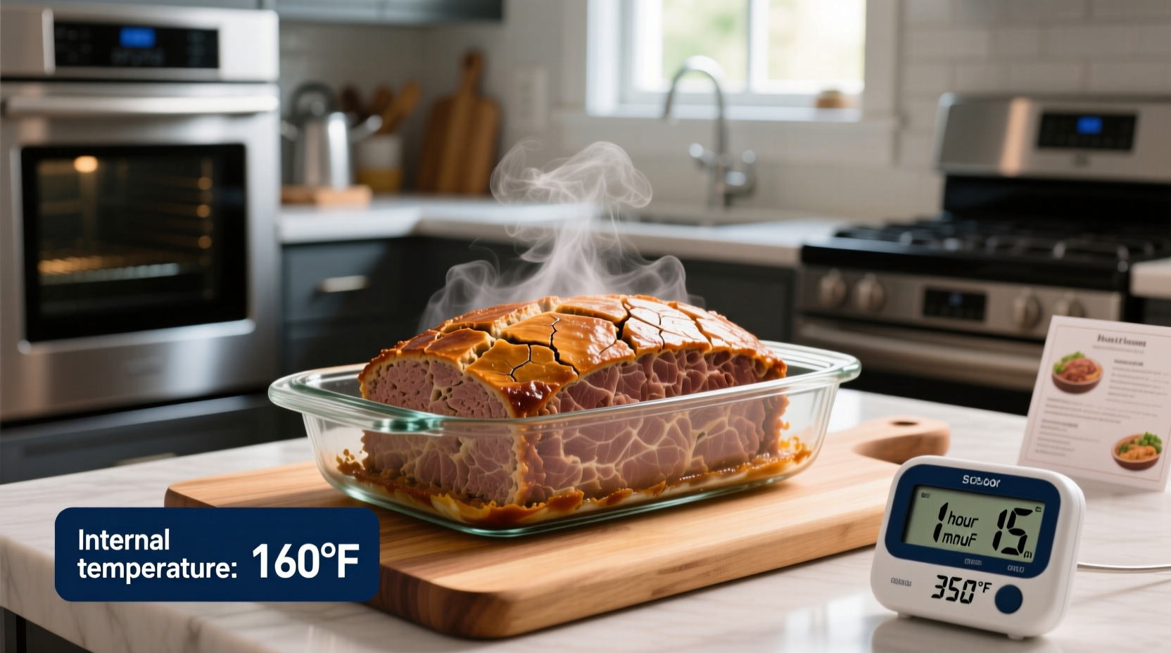 how long to cook a meatloaf at 350