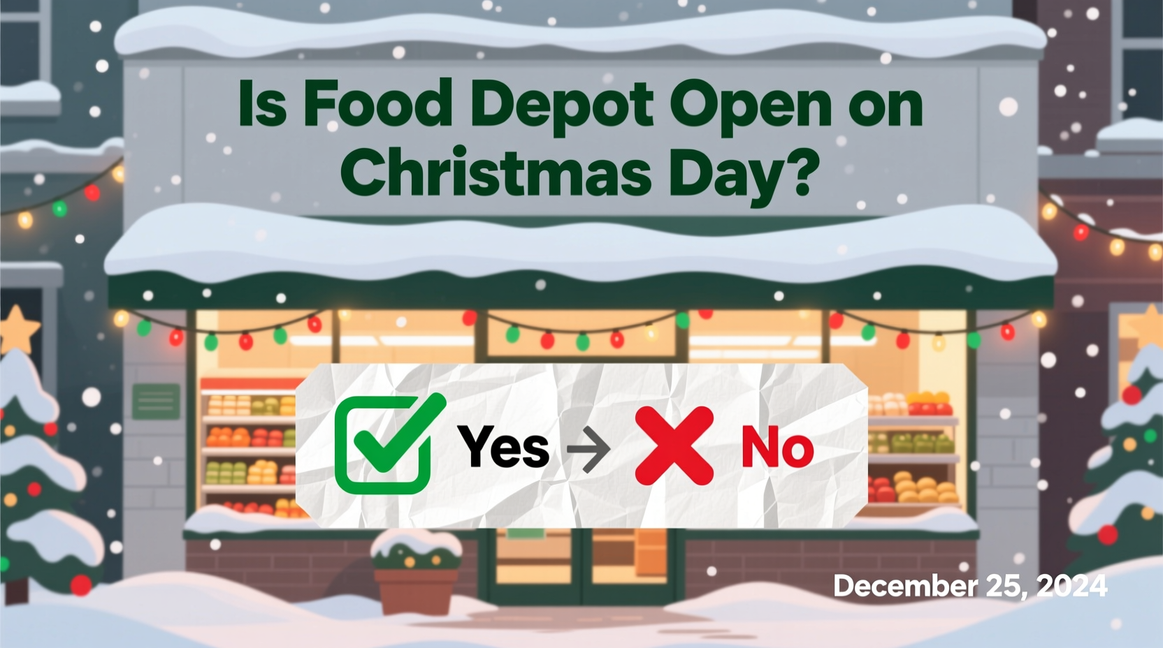 is food depot open on christmas day