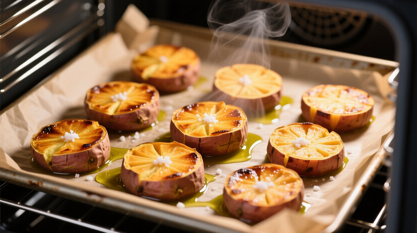 how long to cook sweet potatoes in the oven