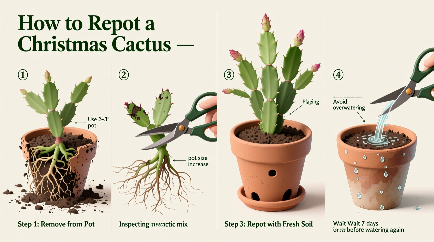 how do you repot a christmas cactus