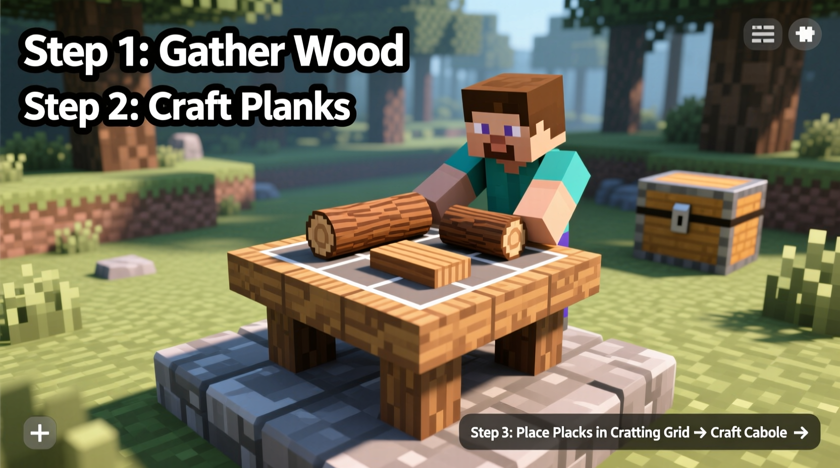 how do i make a crafting table in minecraft