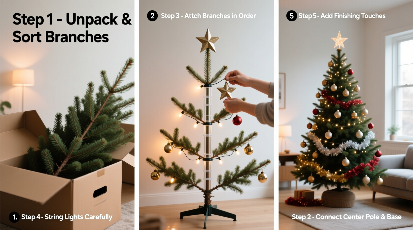 how to put up a christmas tree