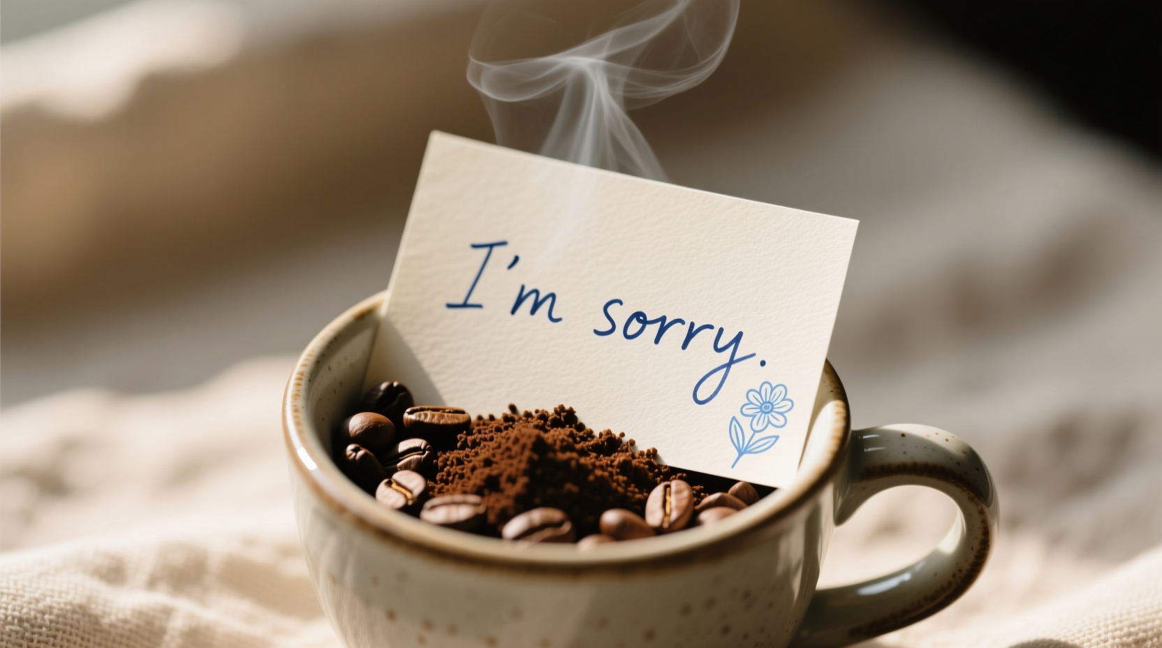 Weekend conflict resolution timing: handwritten apology note with her favorite coffee beans for Saturday morning reconciliation, ineffective for infidelity or broken promises
