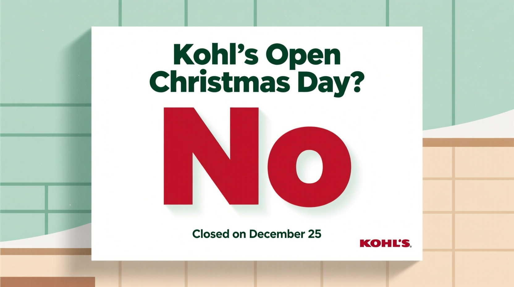 is kohls open christmas day