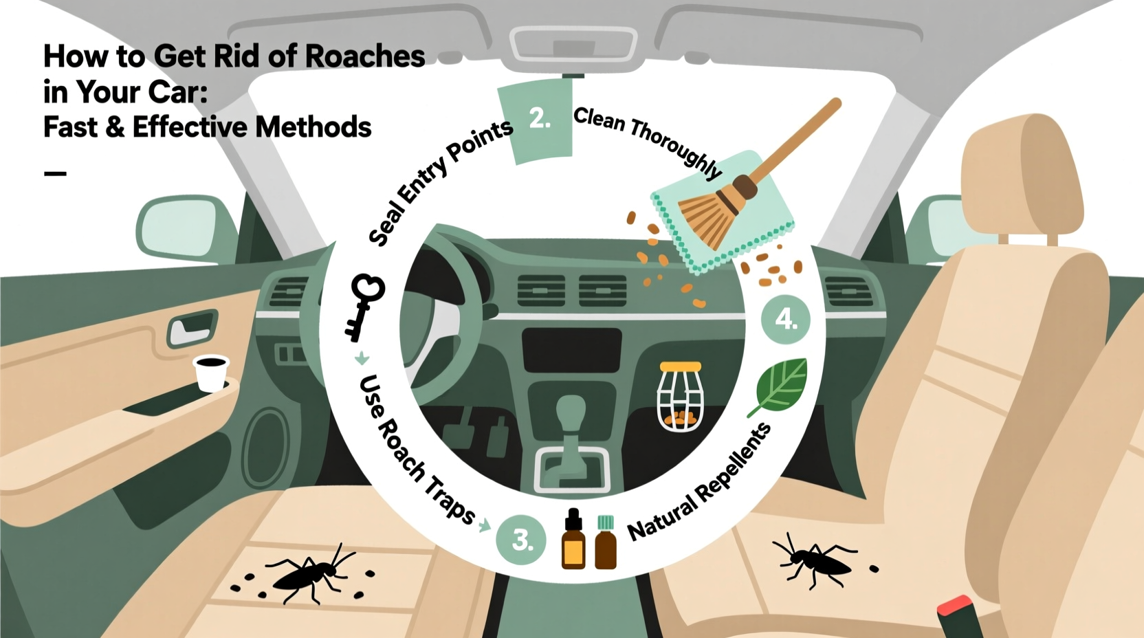 how to get rid of car roaches