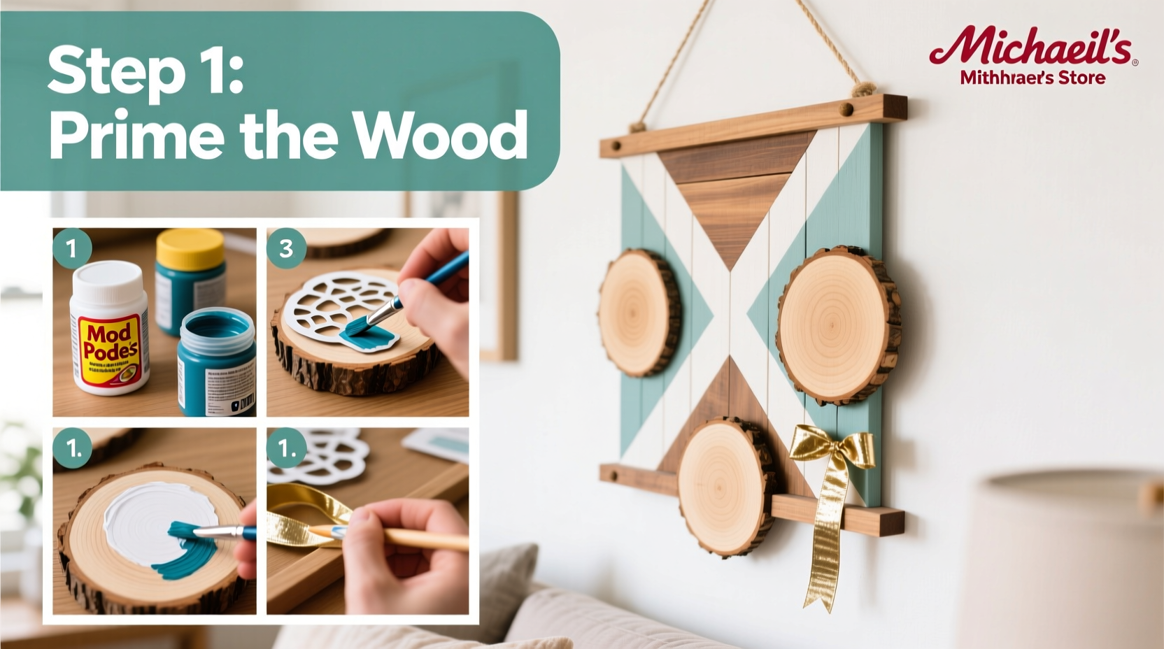 DIY project using Michaels supplies with step-by-step instructions