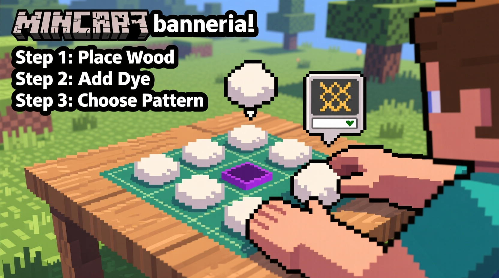 how to craft a banner in minecraft