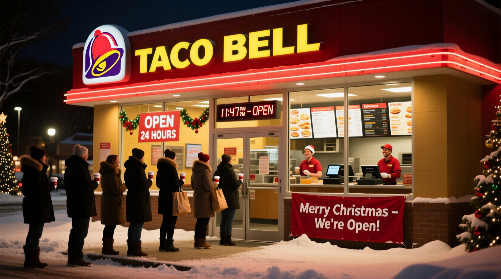 is taco bell open on christmas eve
