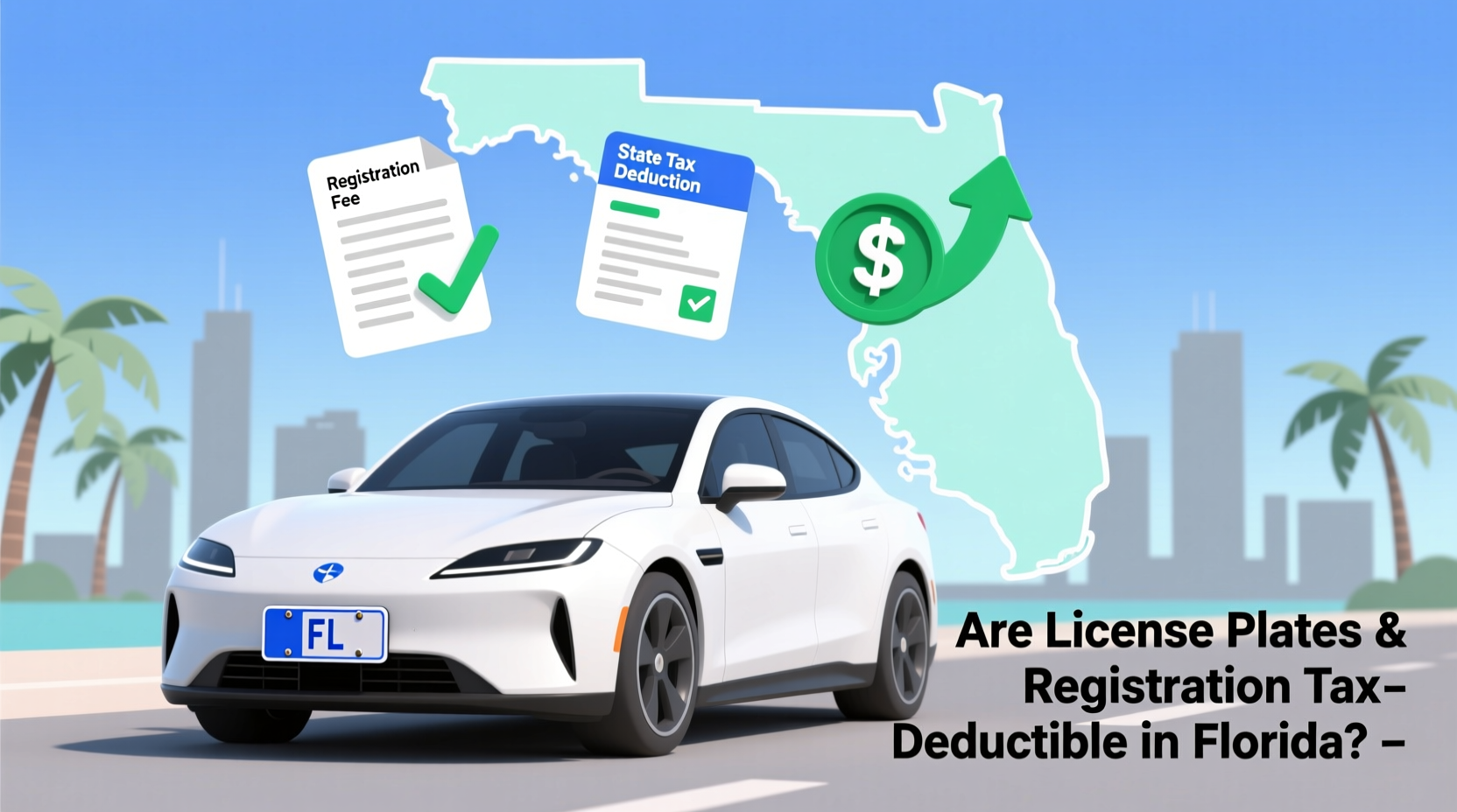 are car license plates deductible in florida and registration