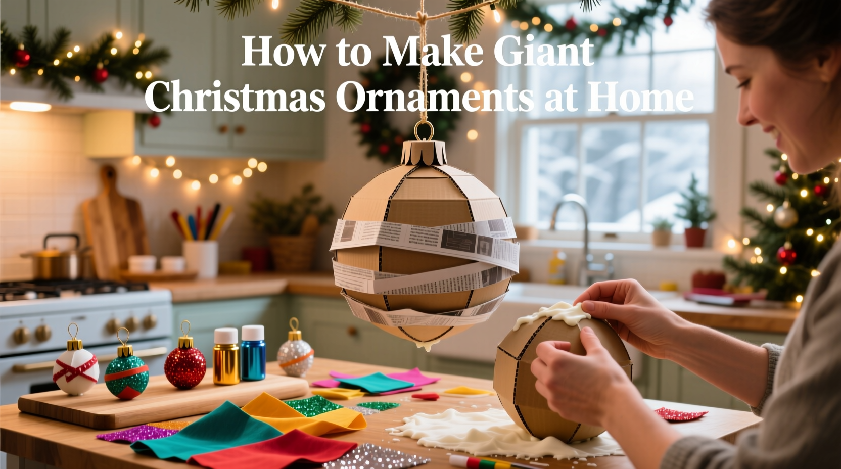 how to make giant christmas ornaments