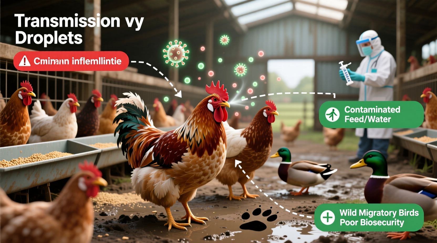 how do chickens get bird flu