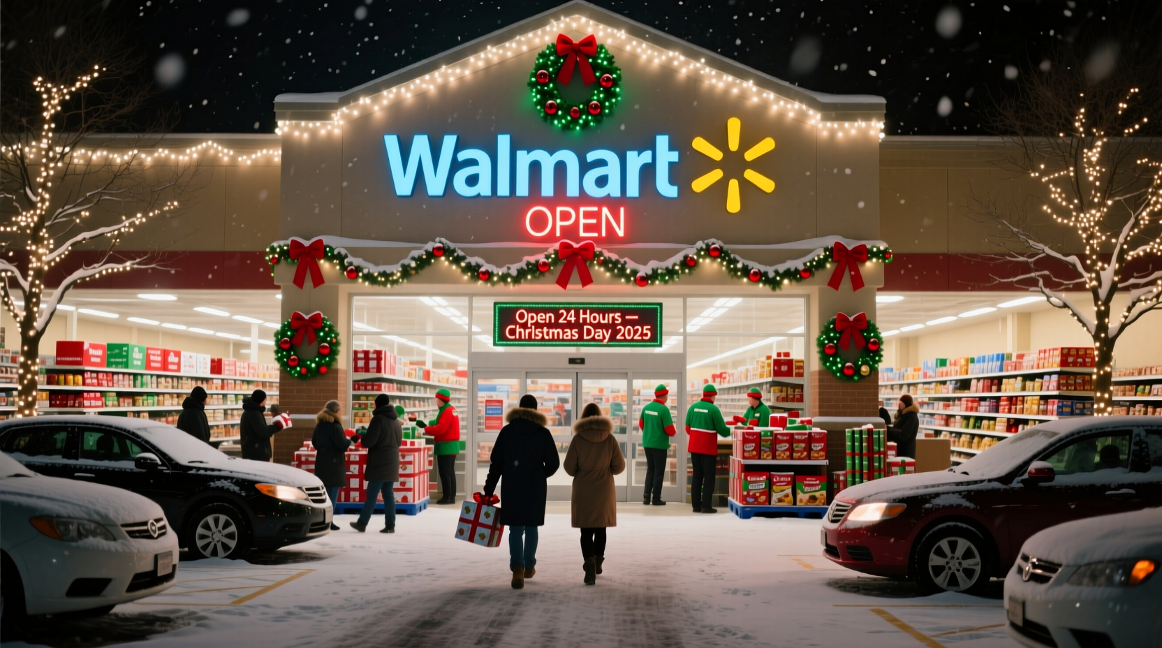 is walmart open today on christmas day